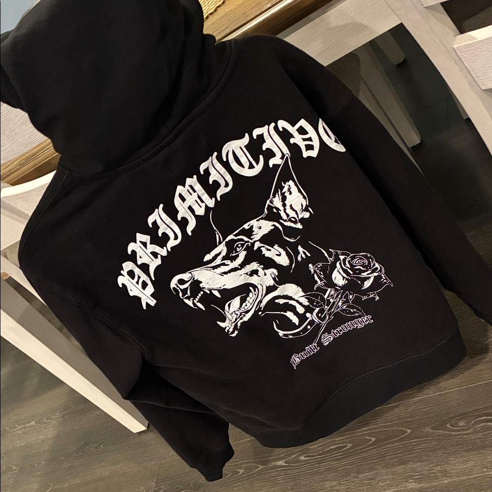 Primitive “Built Stronger” Black Graphic Hoodie